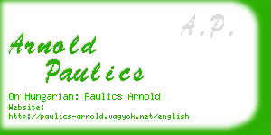 arnold paulics business card
